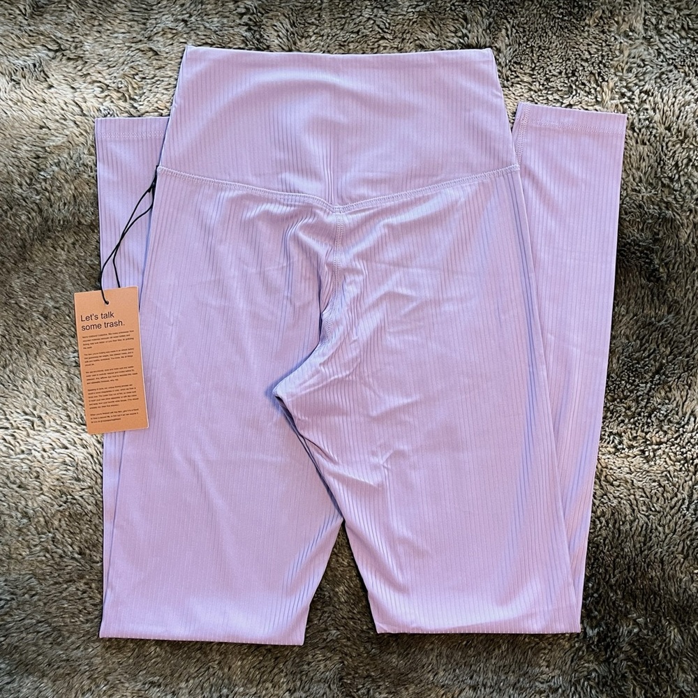 Violet RIB high-rise legging - Girlfriend Collective DISCONTINUED COLOR